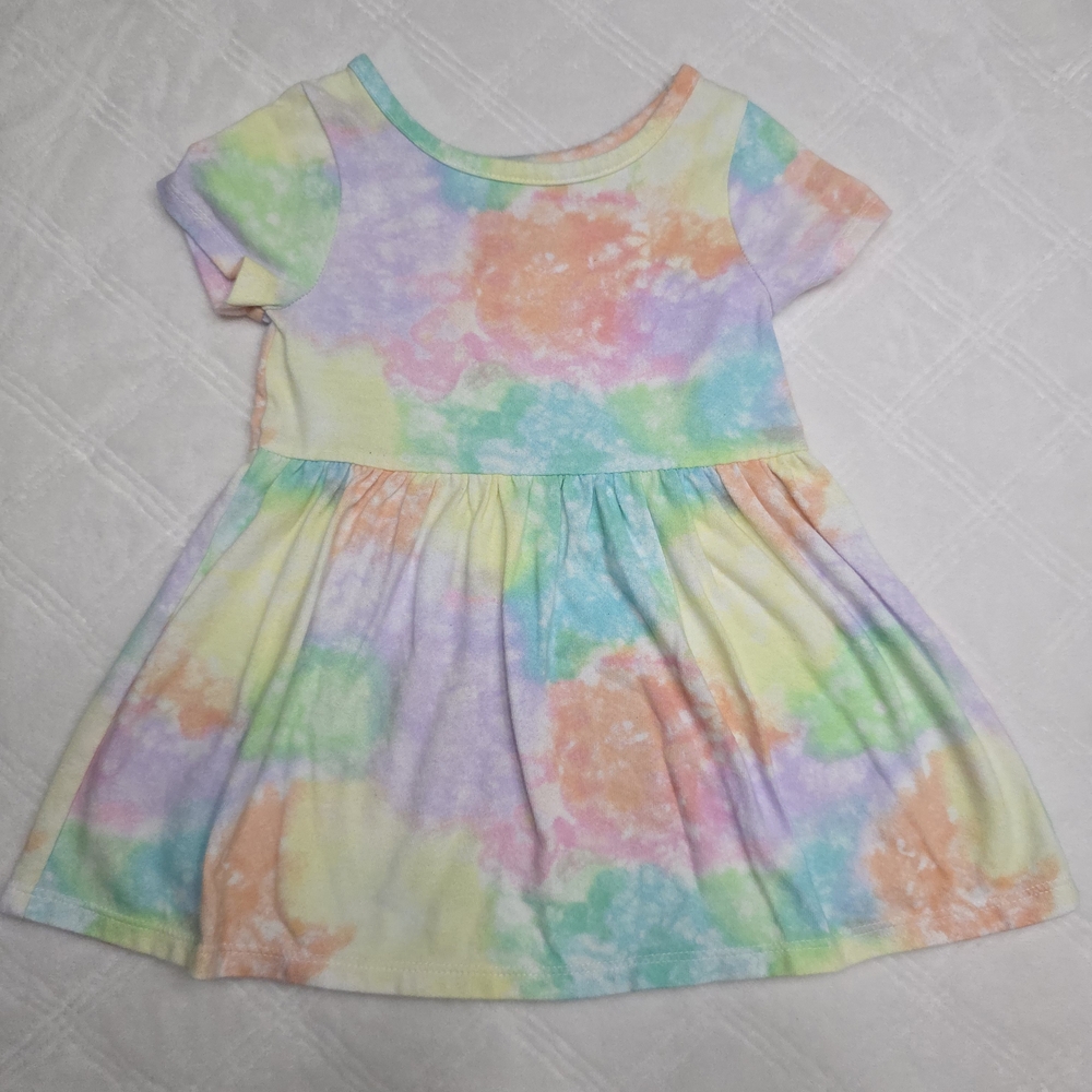 Cat & Jack Pastel Tie-Dye Dress in Pink, Purple, Green, Blue, Yellow